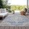 Homeroots 3' X 5' Blue And Ivory Oriental Washable Indoor Outdoor Area Rug 605103 - alternate 5