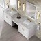 James Martin Vanities Bellshire 96" Dual Vanity Set w/24" Make-Up Counter, Bright White w/3 cm Victorian Silver Silestone 660-VMC96-BW-3VSL - alternate 4