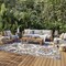 Homeroots 6' X 9' Ivory And Blue Indoor Outdoor Area Rug 527612 - alternate 8