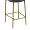 Homeroots Set of Two 29" Gray and Gold Velvet and Metal Low Back Bar Height Bar Chairs, 2PK 719634 - alternate 3