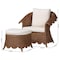 Bali & Pari Detta Natural Rattan Chair and Ottoman Set 263-14482-14483-ZORO - alternate 5