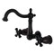 Kingston Brass Double-Handle Wall Mount Bathroom Faucet, Oil Rubbed Bronze KS1255PKX - alternate 1