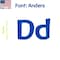 Aacc Self-Adhesive Vinyl Letter: d, Scale: 12 cm. Color: Blue Font: Anders by, 12PK AACC-Anders-ld-Blue-M12x12 - alternate 1