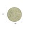 Homeroots 8' Artichoke Green Gray And Brown Round Floral Washable Indoor Outdoor Area Rug 597790 - alternate 5