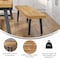Flash Furniture Natural Acacia Wood Bench with Black Flared Legs THB-B01322-NAT-GG - alternate 8