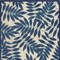 Homeroots 6' X 9' Navy Blue And Beige Botanical Leaves Indoor Outdoor Area Rug 546679 - alternate 7