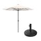 Pure Garden 9-Foot Outdoor Patio Umbrella with Base, Tan 50-101-TBB - alternate 7