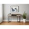 Homeroots 48" Taupe and Black Writing Desk With Two Drawers 333483 - alternate 3