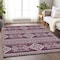 Homeroots 9' X 12' Eggplant And Ivory Southwestern Washable Indoor Outdoor Area Rug 593670 - alternate 6