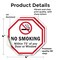 Signmission No Smoking Within 75' Of Any Door o, 4 inch X 4 inch, Vinyl Decal, 2PK OC-D-2PACK-4-89 - alternate 3