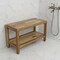 Homeroots Rectangular Teak Shower Bench With Shelf In Natural Finish 376698 - alternate 5