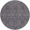 Homeroots 8' Navy Blue Beige And Taupe Round Floral Washable Indoor Outdoor Area Rug 582292 - alternate 6