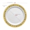 Smarty Had A Party White w/Black and Gold Royal Rim Plastic Dinnerware Set (120 Dinner Plates+120 Salad Plates), 240PK 970BGVP-CASE - alternate 8