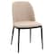Leisuremod Tule Fabric Dining Side Chair with Powder-Coated Steel Frame, Natural Wood/Brown TCNW18BR - alternate 1