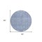 Homeroots 8' Denim Blue And Ivory Round Floral Washable Indoor Outdoor Area Rug 604673 - alternate 6