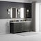 James Martin Vanities Brookfield 72 in. Double Vanity, Black Onyx w/ 3 CM Eternal Jasmine Pearl Silestone Top 547-V72-BKO-3EJP - alternate 6