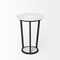 Homeroots 21" Black And White Marble Round End Table 380683 - alternate 6