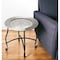 Homeroots 14" Black And Silver Aluminum Round End Table 488905 - alternate 2