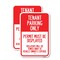 Signmission Tenant Parking Only Display Permit Violators Towed at O, 18'' X 24'', Heavy Gauge Aluminum, 2PK A-1824-2PACK-22826 - alternate 1