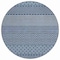 Homeroots 8' Navy Blue And Ivory Round Chevron Washable Indoor Outdoor Area Rug 612282 - alternate 5