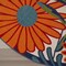Homeroots 8' Ivory Orange and Blue Round Floral Indoor Outdoor Area Rug 527639 - alternate 8