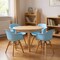 Homeroots Set Of Four Blue And Brown Heavy Duty Plastic And Wood Juvenile Side Chairs, 4PK 554662 - alternate 7
