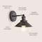 Jonathan Y July 7.88" 1-Light Industrial Farmhouse Metal Vanity Light, Oil Rubbed Bronze JYL7426A - alternate 10