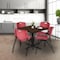 Regency Square Cain Breakroom Table W/ 4 M Stack Chairs, 48 in W, 48 in L, Neo Walnut TB4848NW47BY - alternate 5