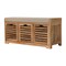Homeroots 41in Brown and Solid Wood Storage Bench With Shoe Storage 718254 - alternate 7