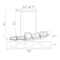 Cwi Lighting Arcus Integrated LED 50in Brass Chandelier with Handcrafted Glass 1711P50-5-624 - alternate 5
