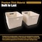 Azar Displays Large Wheat Lined Textured Plastic Storage Tote Bin with Handles, Decorative Organizer Basket, 2PK 556246-WT-2PK - alternate 6
