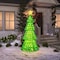 Sunjoy 77 in. Christmas Lighted Holiday Tree, 3D Tinsel Santa Holiday Tree Outdoor Garden D116021000 - alternate 1