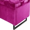 Homeroots 16" Fuchsia Upholstered Velvet Bench with Flip top 530662 - alternate 6