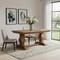 Homeroots 71" Brown Solid Wood Double Pedestal Base Dining Table 719513 - alternate 8