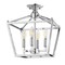 Jonathan Y Plains 12" 4-Light Modern Farmhouse Metal Open-Frame Pagoda LED Semi Flush Mount Mini Lantern, Chrome JYL7610C - alternate 5