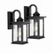 Jonathan Y Cary 5.9" 1-Light Iron/Glass Traditional Modern Lantern LED Outdoor Sconce, Black, 2PK JYL7606A-SET2 - alternate 1