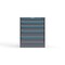 Strong Hold 5 drawer cabinet - (2x 4ft, 1x 5ft, 2x 6ft) - Blue accents - Keyed Different S3036-PPDAS-0505FS - alternate 1