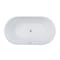 Kingston Brass 53" Acrylic Oval Double Ended Freestanding Tub with Drain, Glossy White VTDE533023 - alternate 5