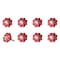 Homeroots Set of Eight Red Pink And Green Floral Ceramic Drawer Pull Knobs, 8PK 321690 - alternate 6