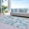 Homeroots 9' X 12' Teal Blue Geometric Washable Indoor Outdoor Area Rug 608074 - alternate 7
