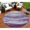 Homeroots 8' Lavender And Purple Round Abstract Washable Indoor Outdoor Area Rug 604985 - alternate 1