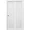 Sartodoors Sliding Closet Bi-fold Doors White Solid Core Modern Interior QUADRO4111BF-WS-84 x 84 (2* 42x84) - alternate 1