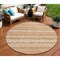 Homeroots 8' Terra Cotta And Beige Round Southwestern Washable Indoor Outdoor Area Rug 587568 - alternate 1