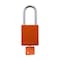 Brady Keyed Alike Padlock Unique Set Aluminum Org 1.5 in Steel Shackle Keycode 2 SDAL-ORG-38ST-002 - alternate 4