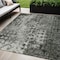 Homeroots 5' X 8' Charcoal Ikat Washable Indoor Outdoor Area Rug 576978 - alternate 1