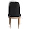 Leisuremod Verisma Collection Modern Wooden Dining Chair in Black Fabric with White Front, 2PK VC57BFW2 - alternate 6
