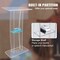 Vevor Acrylic Podium 47" Acrylic Podium Stand Reading Surface Storage Shelf White JYJTW047TCLR - alternate 7
