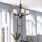 Vaxcel River Grove 5-Light Matte Black Chandelier, Frosted White Glass Shades H0317 - alternate 8