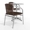 Flash Furniture Round Table Set, Aluminum, Plastic, Rattan, Stainless Steel, Grey TLH-ALUM-24RD-020CHR2-GG - alternate 9