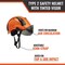 Malta Dynamics Safety Helmet w/Tinted Visor, Acrylonitrile Butadiene Styrene (ABS), Ratchet, Orange HTO2002 - alternate 7